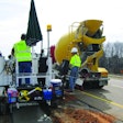 The 5000-T can also slipform larger sections, paving sidewalks up to 8 ft. wide and barrier sections up to 30 in. high.