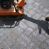 Thermotrack’s Hot Print wire rope templates are embedded into the heated asphalt by a plate compacter, then removed leaving the design impression.