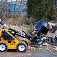 The Boxer 427W compact utility loader with cement bowl attachment allows a contractor to mix up to 200 pounds of concrete and drive it where it needs to go. At 36 inches wide, this compact utility loader can access many areas a larger machine cannot.