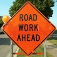 Road Work Ahead Sign 10758079