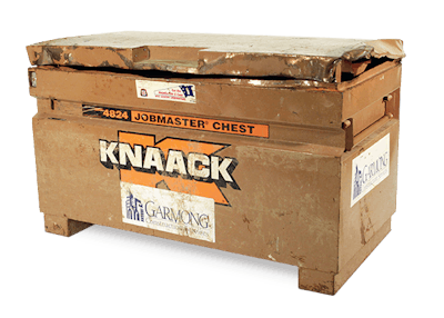 A KNAACK Jobmaster Storage Chest helped Garmong Construction Services avoid costly tool loss, plus related downtime, during an attempted jobsite theft.