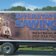 Interstate Sawing takes great pride in its trucks. Employees wash trucks every day, and each truck's primary operator is displayed in an action shot in a wrap on the side of each truck.