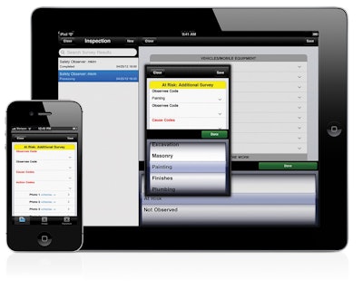 Using the Veil inspection mobile app, field personnel can select the appropriate job, input data quickly while on the site and save the data immediately to the system. No back office personnel or extra steps are required.