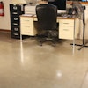 Pictured here is a concrete floor prior to being cleaned.