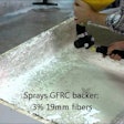 GFRC backer sprayer for concrete countertops