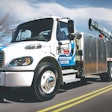 Propane can offer economic and environmental benefits in both on- and off-road applications. Shown is the Freightliner S2G, a 33,000-lb. GVW propane-powered truck.