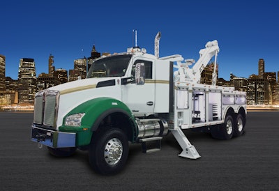For the Kenworth T880, a Marmon Herrington MT-22 front drive axle is available in a 6x6 or 8x8 Class 8 configuration with a capacity rating up to 22,000 lbs. The all-wheel-drive configuration requires a Fabco transfer case.