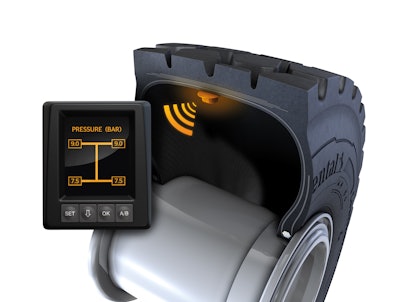 Continental's ContiPressureCheck and ContiConnect use factory-mounted sensors on the inner liner of the tire to analyze and report data about tire pressure and temperature.