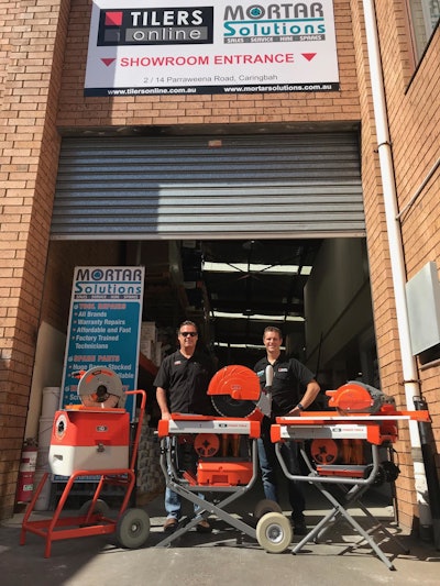 Jim Mackall, iQ Power Tools and Troy Lubben, Tilers Online ready to embark on two-week Australian Tour.