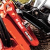 The Bob-Dock system has two main parts: an adapter plate mounted to the attachment and a patented floating coupler block housed within the Bob-Tach mounting system interface. The adapter plate connects your hydraulic attachment and has a locked hydraulic connection integrated within.