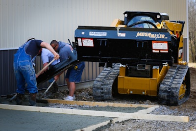 Mega Mixer Concrete Dispense