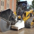 Being attached to a skid steer, the attachment can be used in almost any terrain.