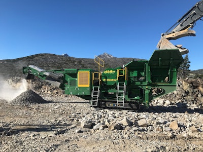 The J40V2 crusher quickly showed it could outperform much larger versions due to features like steeper angles on the jaw and wider opening for enhanced production. Cobalt used the equipment to crush granite to 2.5-inch pieces for ballast.