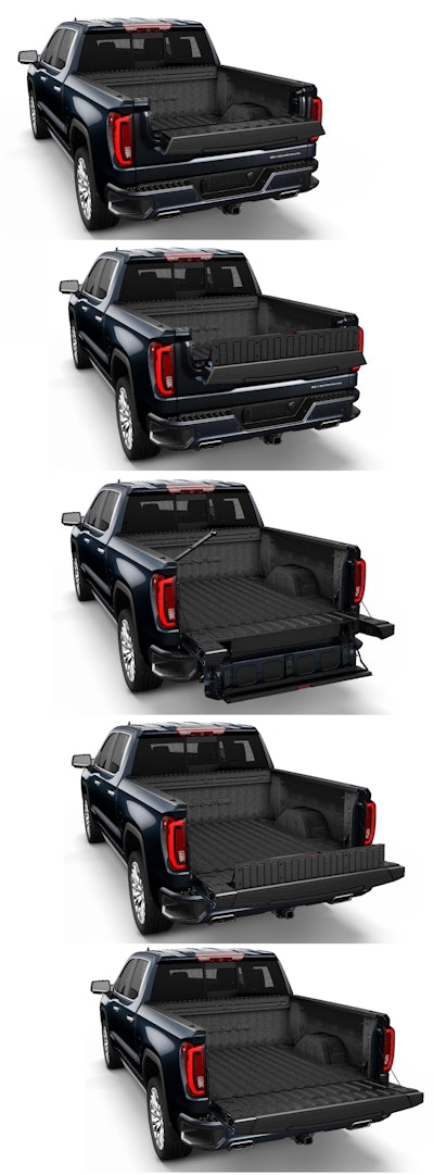 The many tailgates of GMC Tailgate Pro (shown on a 2019 Sierra).