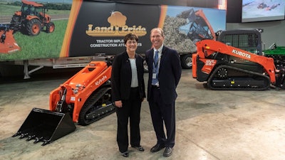 Linda Salem, president & CEO of Great Plains Manufacturing, Inc., and John Quinley, president of Land Pride.
