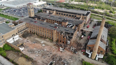 O’Rourke Wrecking Company abates and demolishes the former United States Playing Card Company world headquarters.