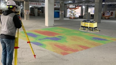 Hyundai AI robot flatten concrete floors