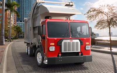 The Peterbilt Model 520 was designed to withstand the harsh demands on the refuse industry, but it also finds applications in other vocations, such as concrete pumpers.