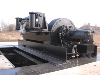 A trailer with a 20,000-lb. direct drive planetary winch offers up to twice the loading speed of a more traditional worm gear model.
