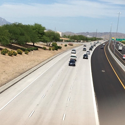 After testing diamond grinding, Next Generation Concrete Surface, and finishing concrete surfaces with a skid abrader or micro-milling, ADOT determined that the longitudinal texture achieved with diamond grinding offered a pleasing corduroy appearance as well as a nice ride (as indicated by low IRI numbers) and low sound emissions.