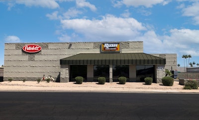 Rush Peterbilt Truck Center, Phoenix East opened in late March and is a parts and service location featuring eight service bays, 1,000 sq. ft. of parts retail space and 3,000 sq. ft. for parts inventory.