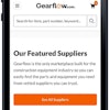 Gearflow Mobile Homepage
