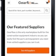 Gearflow Mobile Homepage