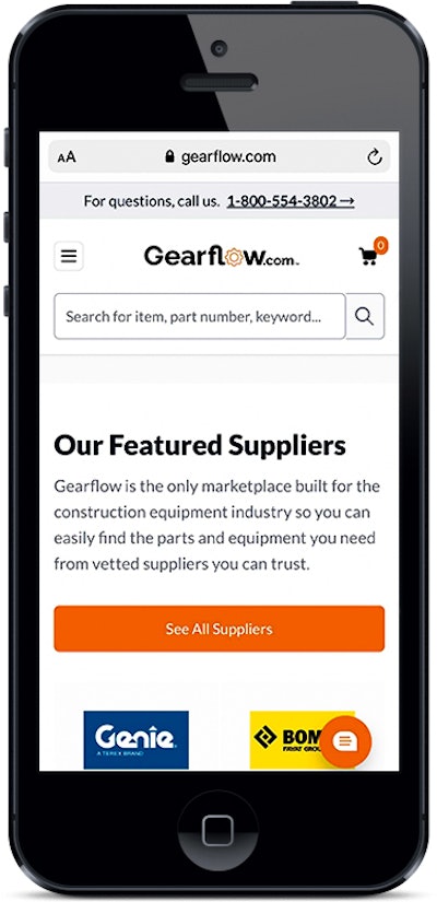Gearflow Mobile Homepage