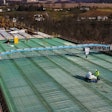 The TyBot rebar tying robot can be deployed to work on any horizontal reinforcing steel installation project that has screed rails in place.