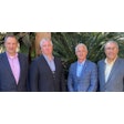 Chris Neilson ALLU project manager; Robert Cycon Bejac vice president; Ron Barlet, Bejac president and Edison Rocha, ALLU vice president of distribution.