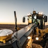 Mastless Trimble Earthworks systems improve the range of grader moldboard motion and keep operators from having to climb around mounting receivers on masts.