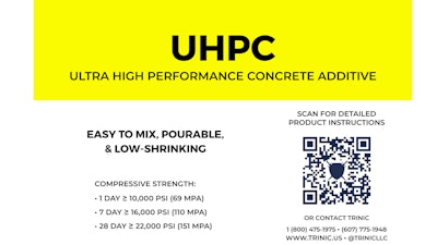Trinic White UHPC Powdered Additive