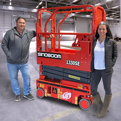 (On Left) Winner - Roger Roberson, Arrow Lift Rentals (On Right) – Sarah Bolich, Arrow Lift Rentals