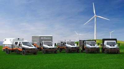 Four of the five trucks for SMUD are being upfit with truck bodies from Knapheide Manufacturing Co.