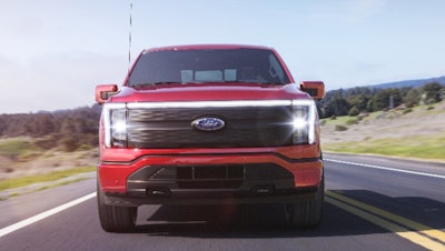 But what does pickup truck electrification mean for the decarbonization of the transportation industry? University of Michigan and Ford Motor Company researchers addressed this question in a new study and evaluated the savings in greenhouse gas emissions relative to gasoline-powered pickup trucks. (Shown is a pre-production 2022 Ford F-150 Lightning Lariat.)