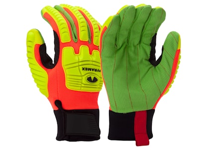 Pyramex Impact Resistant Gloves Yellow Green