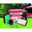 Available for popular lawn mower brands, each kit features up to 10 items such as an air filter, pre-filter, oil filter, fuel filter, hose clamps, spark plugs and motor oil.
