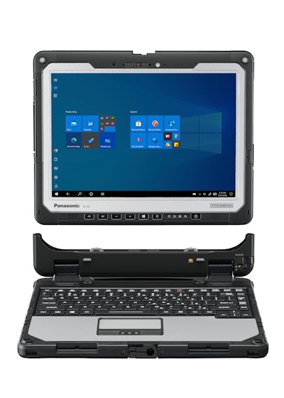 The updated TOUGHBOOK 33’s 2-in-1 form factor and 3:2 display offers mobile workers the durable build, flexible design and enterprise specifications they need for their jobs.