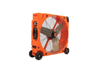 The ventilation fans are designed with performance features for a wide variety of applications and industries, such as general construction, demolition, oil and gas and other non-hazardous industrial work environments.