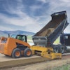 The FH-R is a solution for material placement, dispensing topsoil, gravel, asphalt, limestone and more — all with an attachment compatible with common machines.