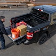 CargoGlide mounts inside the pickup bed and creates a sliding load floor, simplifying the loading, unloading, organizing and accessing of gear.