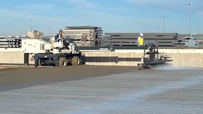 Concrete Broom + Cure Machine