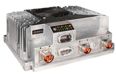The XV3300 integrates a 3.3 kW battery charger, a 500W DC-DC converter to power auxiliary loads and an EV charging station interface.