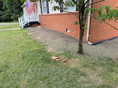 The client's landscaping after Southern Sun Landscaping removed excess stumps.