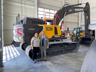 The Volvo EC230 fully electric excavator