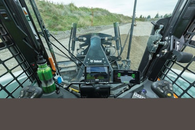 Trimble Earthworks GO! Grade Control Platform is a 2D grade control solution for compact machine grading attachments that enables high-accuracy grading in an easy-to-use, portable platform.