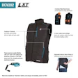 The DCV202ZL utilizes Makita 18V LXT batteries that can provide heat for up to 35 hours using one fully charged 6.0Ah LXT battery on low setting (battery not included).