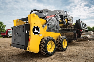 Every John Deere skid steer features a telematics solution, known as JDLink, which is offered free of charge.