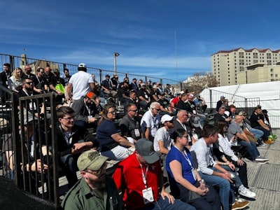 There were stands to watch the live demos, but also a food-truck food court with tables and benches to grab a bite to eat or a beer.