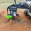 Powered by a 110cc high-torque radial piston motor, the new Stump Ax is compatible with 17 to 35.9 gpm flow ranges and requires 30 to 80 hydraulic hp.